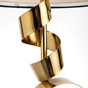 Simple Living Room Decoration Ribbon Marble Desk Lamp Creative Study Wrought Iron Bedroom Bedside Desk Lamp