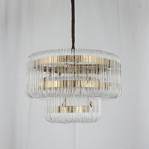 Modern lustre cristal dinding room  luxury new art glass tube lighting chandelier