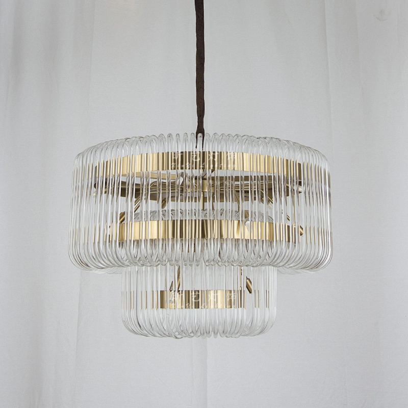 Modern lustre cristal dinding room  luxury new art glass tube lighting chandelier