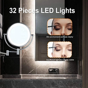 Modern 3X Magnifying Round Ring Bathroom Makeup Vanity Led Mirror Light