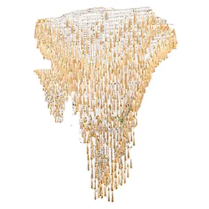 Creative Hotel shopping mall raindrop crystal chandelier engineering design custom combination meteor shower lamp