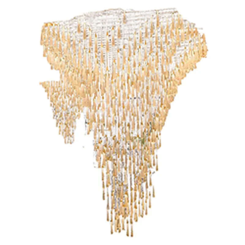 Creative Hotel shopping mall raindrop crystal chandelier engineering design custom combination meteor shower lamp
