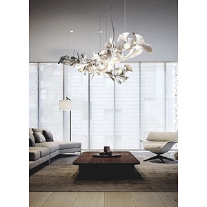 New ceramic ginkgo leaves living room dining room staircase chandelier hotel lobby custom chandelier