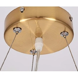 Round Straight Bar Dining Room Atmosphere Chandelier Ball Chandeliers Simple Villa Iron Gold&black Ground Glass Modern LED 80