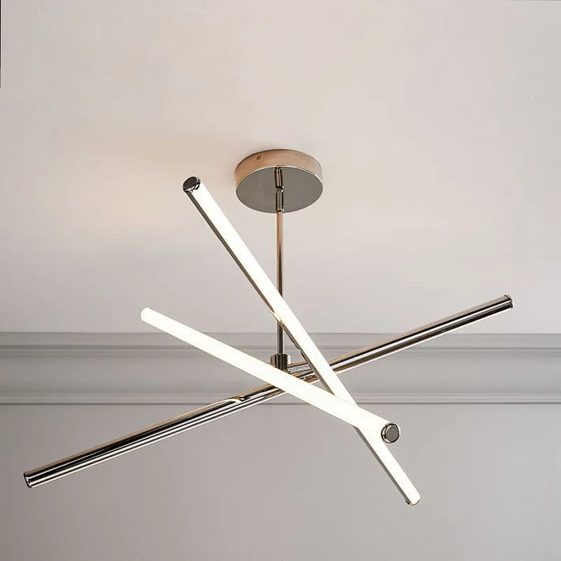 Modern LED Steel Chandelier In Gold For Dining Chandeliers Pendant Lights
