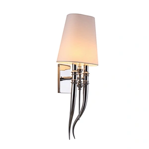 Rebecca Modern Steel Fabric Shade Indoor Wall Lamp With Long Tail For Hotel