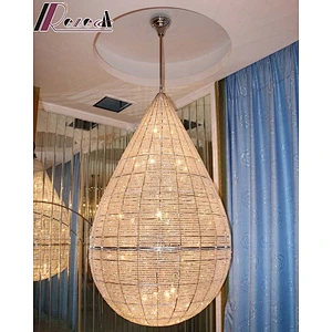 Luxury Water Drop Shape Chandelier Crystals For Lobby Lighting Chandelier Lamps