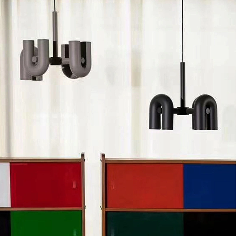 Nordic Living Room Dining Room Modern Designer Chandeliers Art U - Shaped Chandeliers&Pendant Lights Villa Lighting