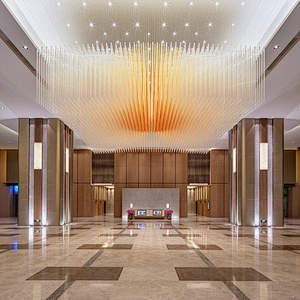 Customizable large hotel project lobby luxury crystals lighting amber crystal chandelier