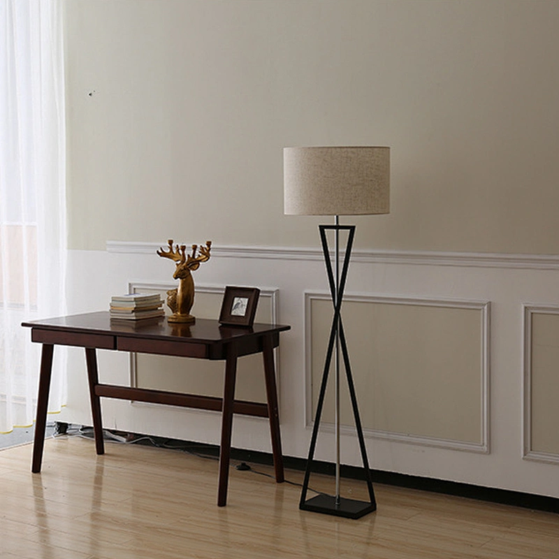 Modern hotel living room metal standing floor lamp