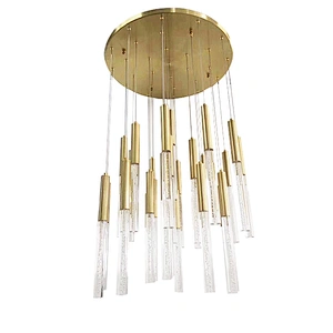 Modern Pendant Light Hotel Corridor Staircase Living Room Decoration Crystal Chandelier
