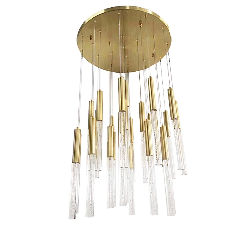 Modern Pendant Light Hotel Corridor Staircase Living Room Decoration Crystal Chandelier