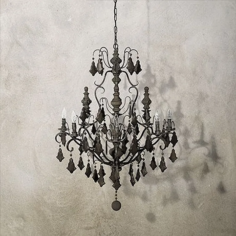 Customized hotel lobby restaurant atmosphere decorate luxury chandeliers classical villas made of iron chandeliers&pendant light