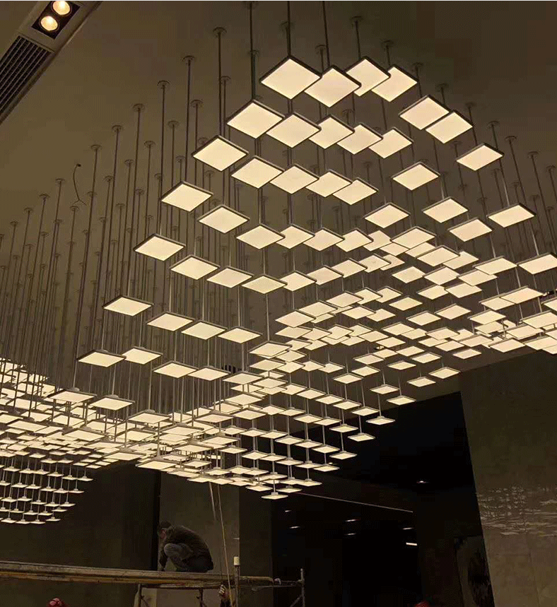 Design Lighting Led Chandelier Free Combination Large Hotel Chandelier Pendant Lights