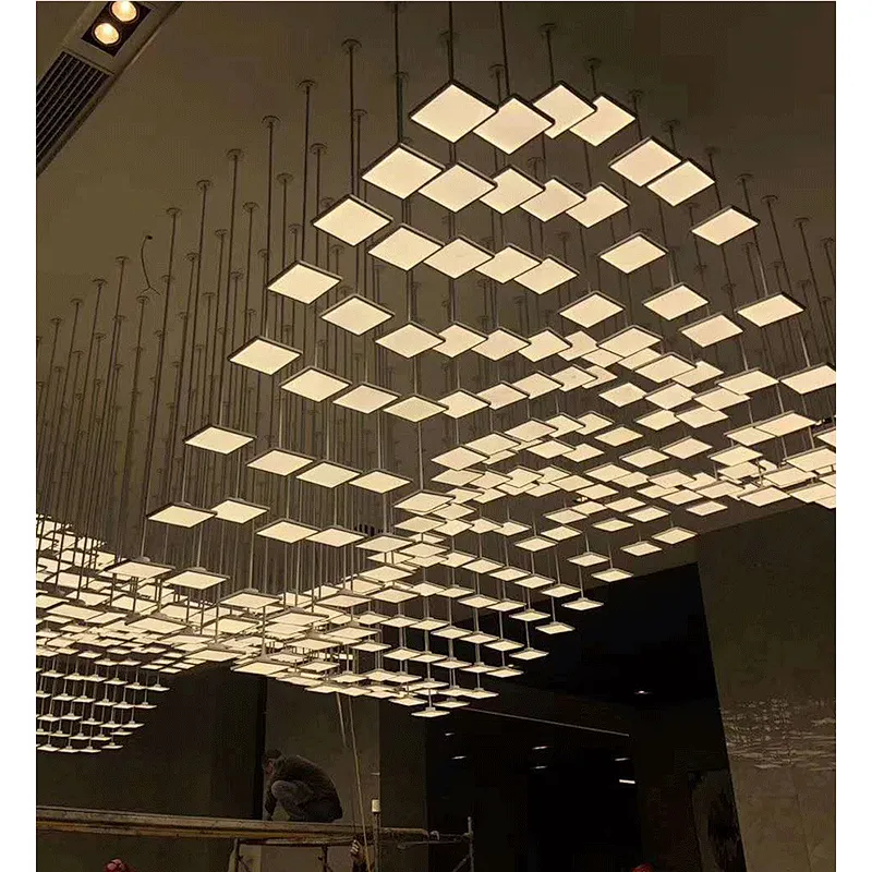 Design Lighting Led Chandelier Free Combination Large Hotel Chandelier Pendant Lights