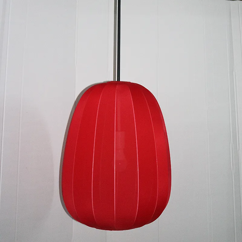 Chinese Traditional Style Red Paper Lantern Shape Shade Pendant Lamp Unique Lighting