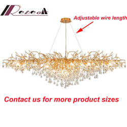 Hotel Villa Modern Indoor Crystal Chandeliers Lighting Living Room Pendant Lights
