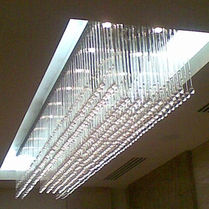 Modern hotel rectangle living dining room crystals chandelier