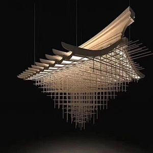 Customized Large Hotel Lobby Decoration Lighting Modern Glass Crystal Chandelier