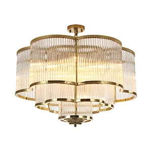 Modern hotel luxury lighting cristal ceiling chandeliers pendant light gold glass crystal chandelier