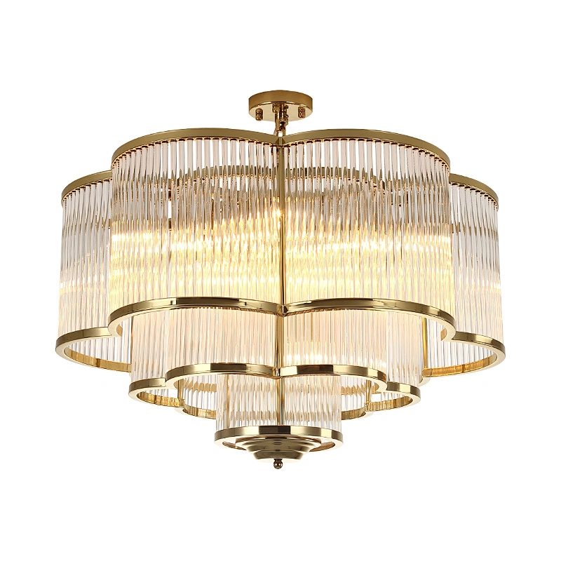 Modern hotel luxury lighting cristal ceiling chandeliers pendant light gold glass crystal chandelier
