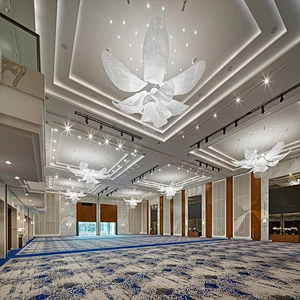 Customizable hotel large lobby decoration lighting glass crystal chandelier