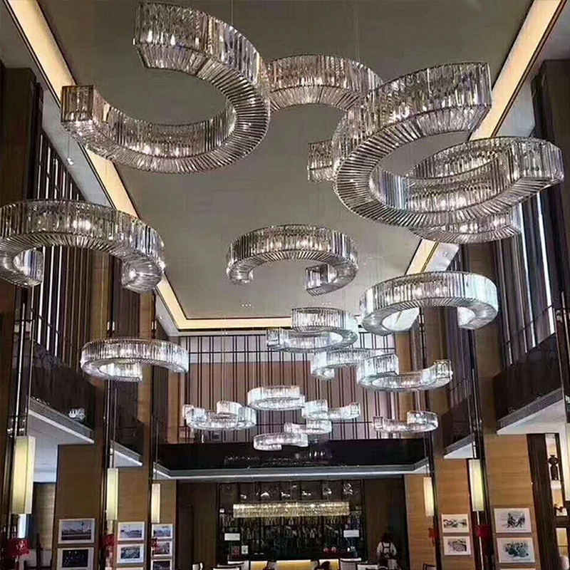 Rebecca lighting Hotel decoration k9 crystal pendant crystal chandelier lighting