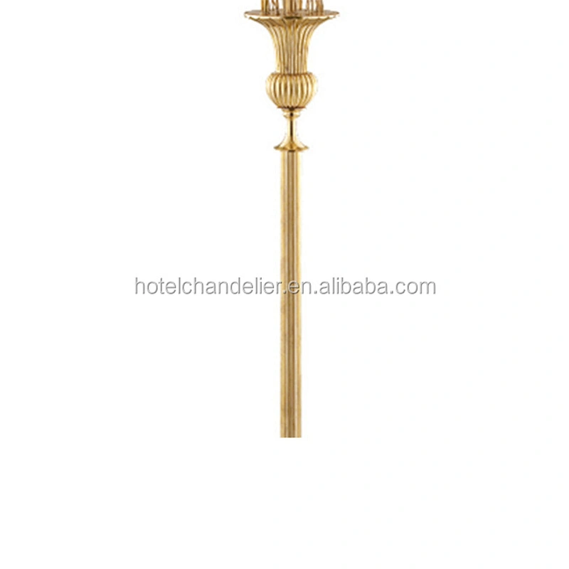 Hotel art vintage wedding decorative  yellow copper floor lamp
