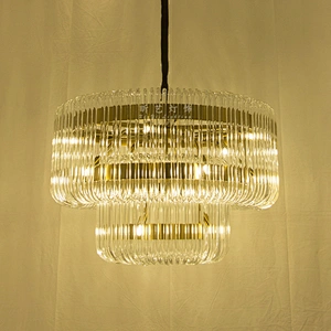 Modern lustre cristal dinding room  luxury new art glass tube lighting chandelier