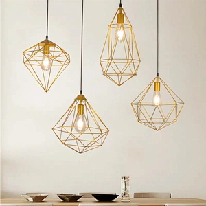 Zhongshan Brass rough design iron cone pendant lamp