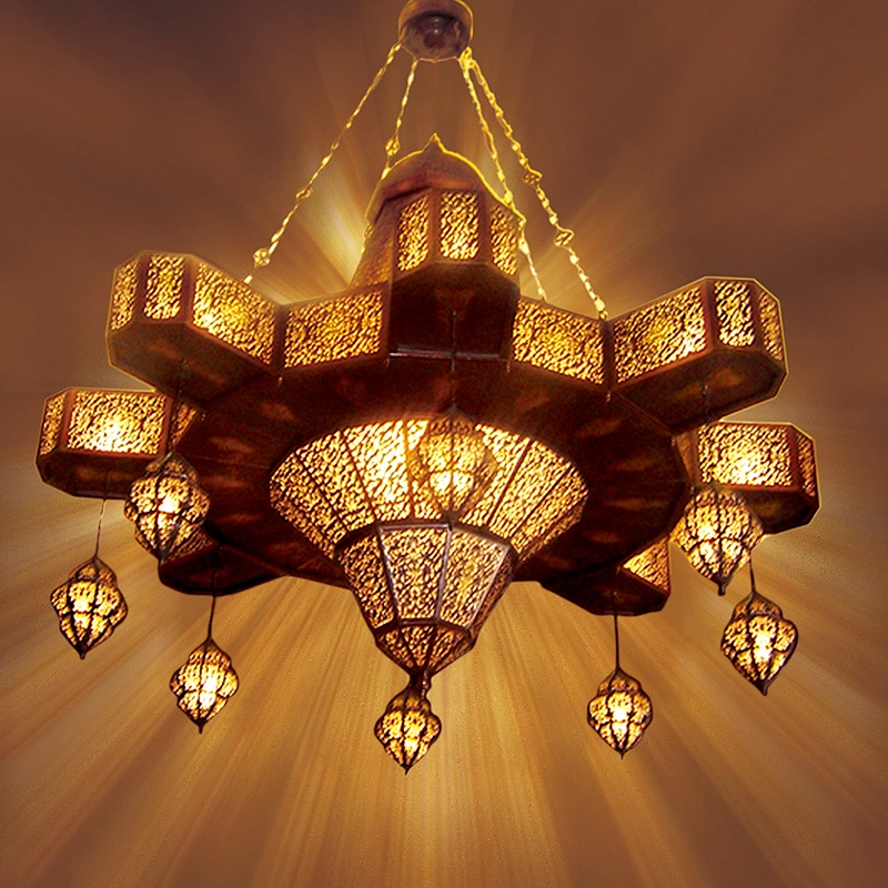 Turkish Moroccan Mosaic metal Chandelier Lights Hanging Ceiling Lamps chandelier