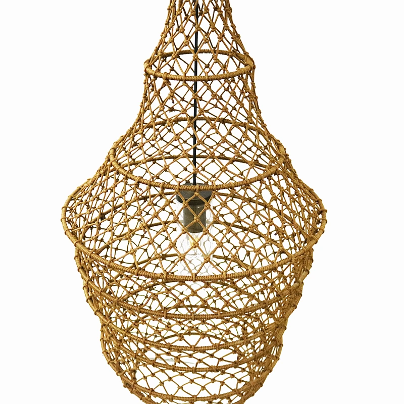 Rebecca Lighting Fish Cage Design Rattan Hotel Project Pendant Lamps For Hyatt