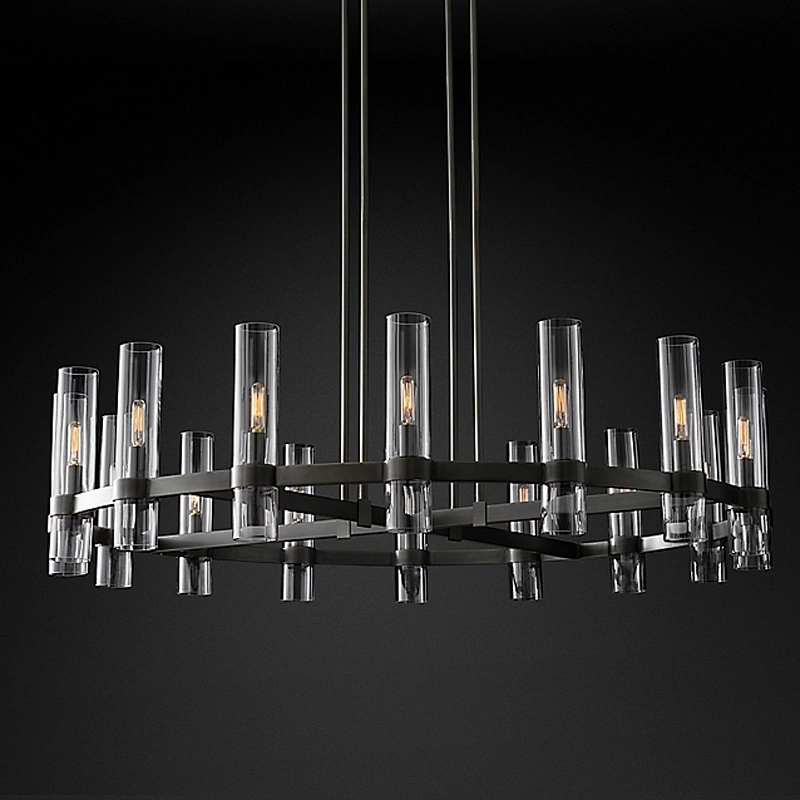 Modern large pendant lighting luxury brass glass chandelier pendant lights