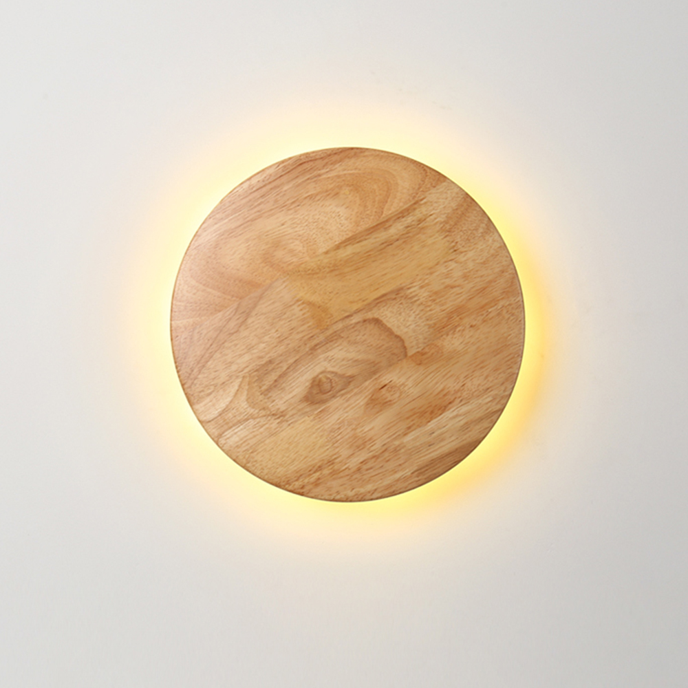 Modern minimalist style hotel bedroom bedside decorative lighting wood led wall lamp