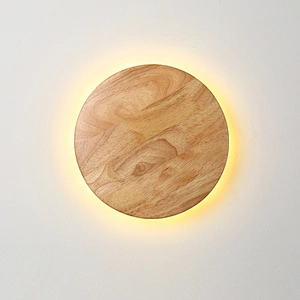 Modern minimalist style hotel bedroom bedside decorative lighting wood led wall lamp