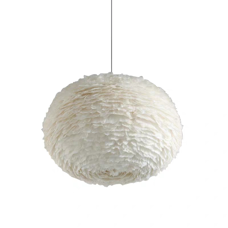 Modern nordic dandelion white goose feather pendant lamp