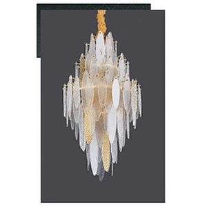 Luxury Glass Craft Hotel Led Chandelier Villa Living Room Revolving Staircase Glass Chandelier