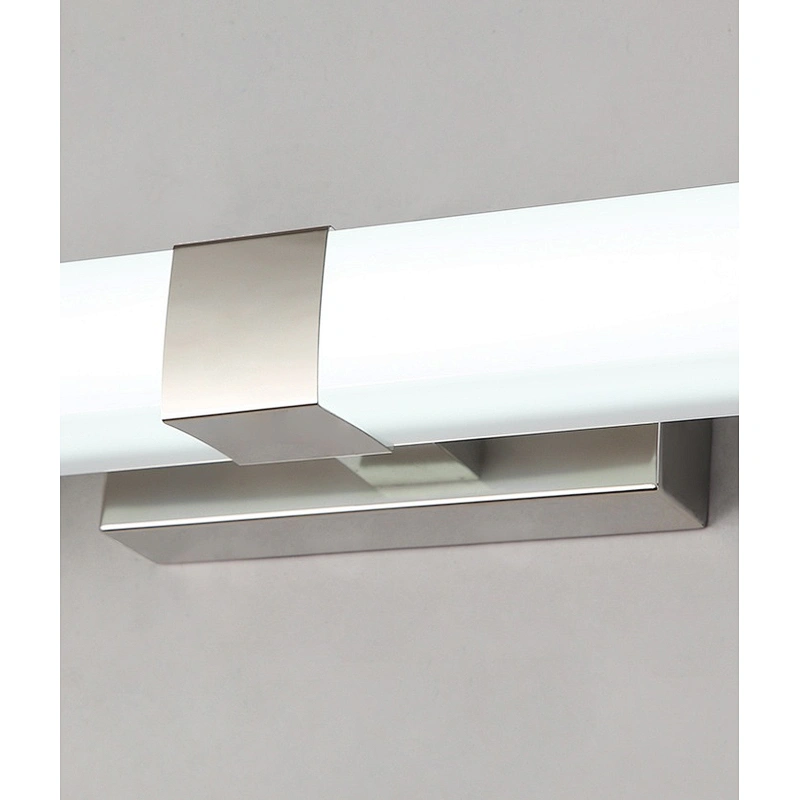 Simple chrome waterproof hotel decor stainless steel square mirror wall light custom hotel bathroom wall lights 12W/16W/24W IP47