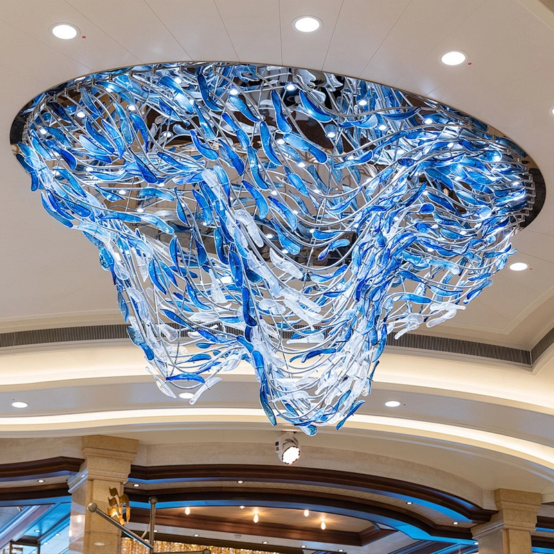 Custom lighting big hotel lobby large decoration luxury chandelier