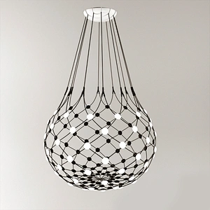 Post modern lighting fixture with   black finish  led pendant
