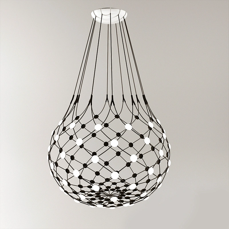 Post modern lighting fixture with   black finish  led pendant