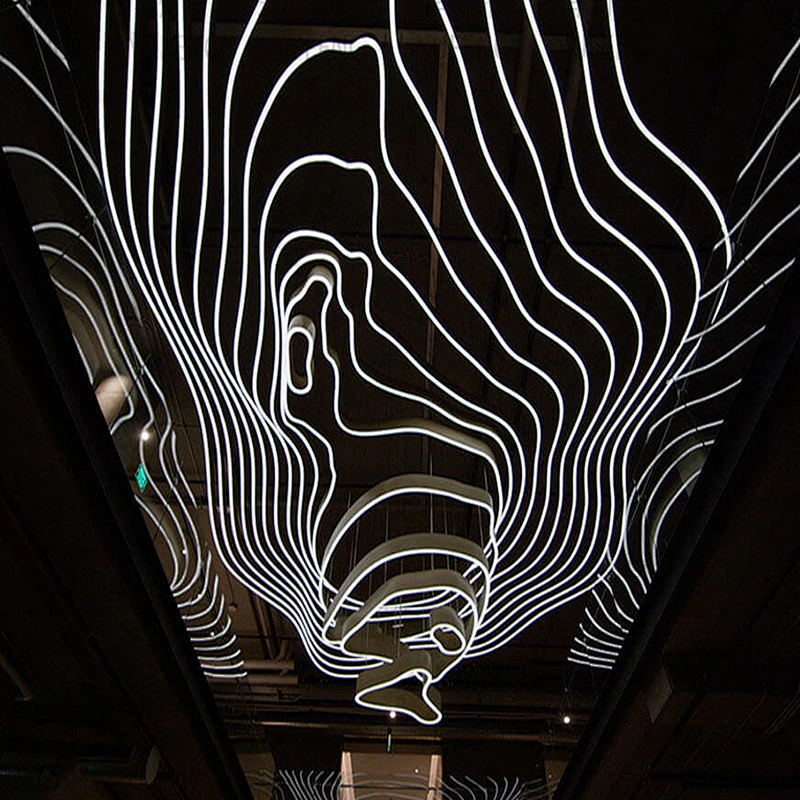 Customizable lighting large hotel lobby decoration luxury ring led chandeliers