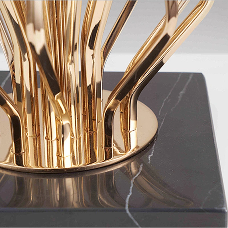 Wholesale modern luxury bes side E27 marble gold fabric table lamp