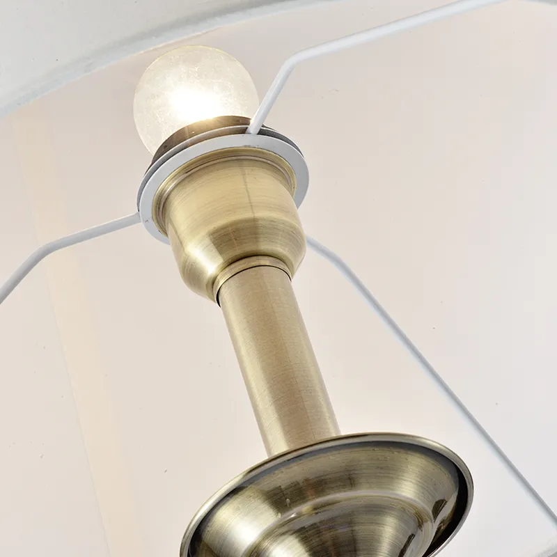 European Hotel Guest Room Adjustable Vintage E27 Fabric Standing Light Floor Lamp