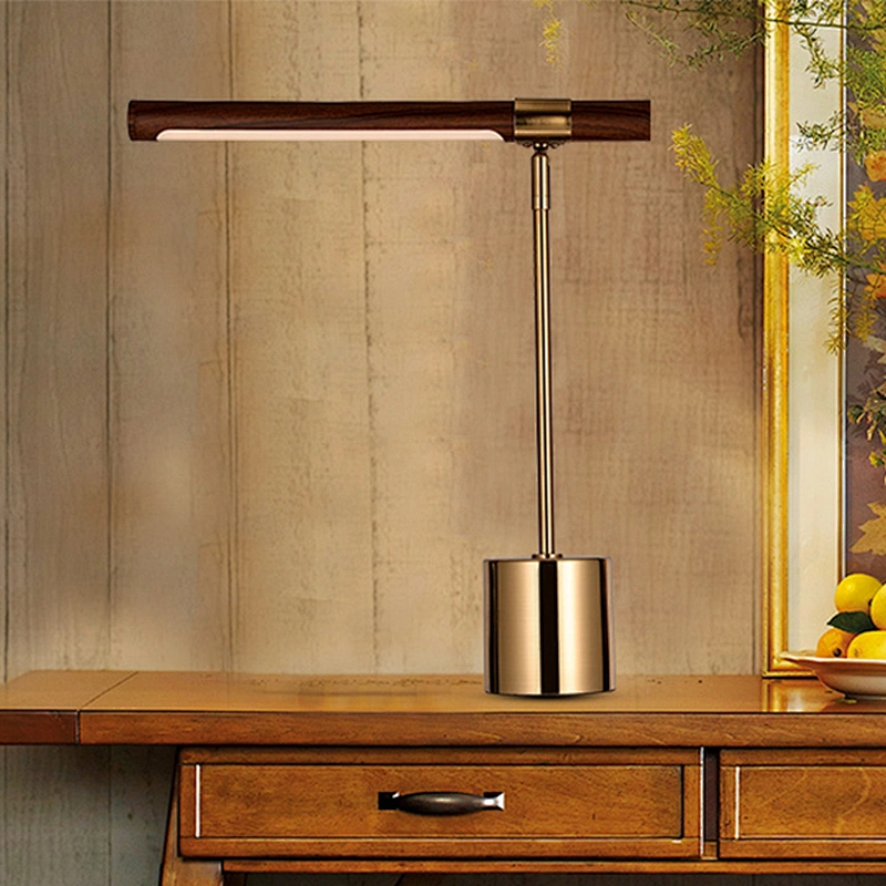 custom design antique brass LED reading table lamp for hotel