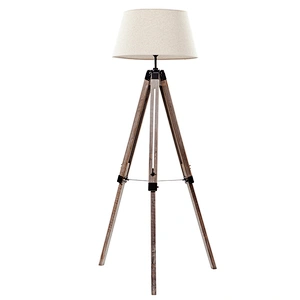 Contemporary hotel living room adjustable wooden tripod standing floor lamp