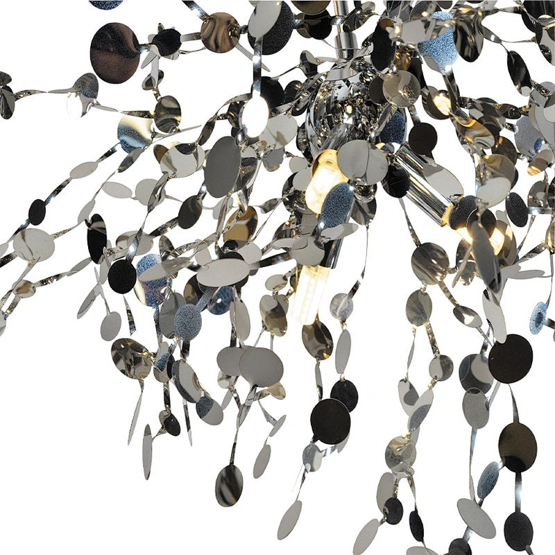 Modern design hotel restaurant living room decorative lighting stainless steel led ceiling chandelier