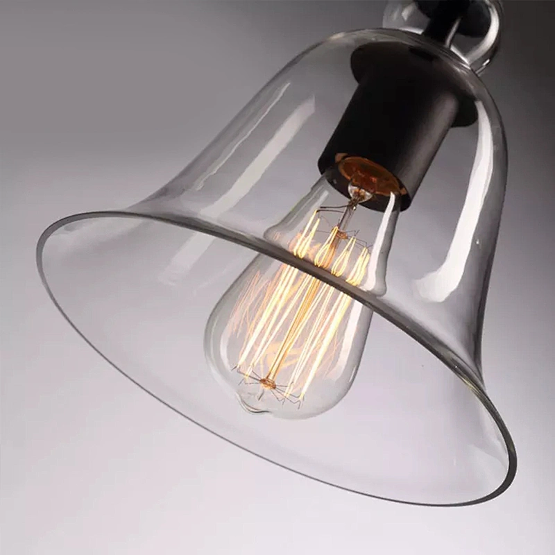 Retro Nordic style glass cover simple pendant light chandelier ceiling lamp