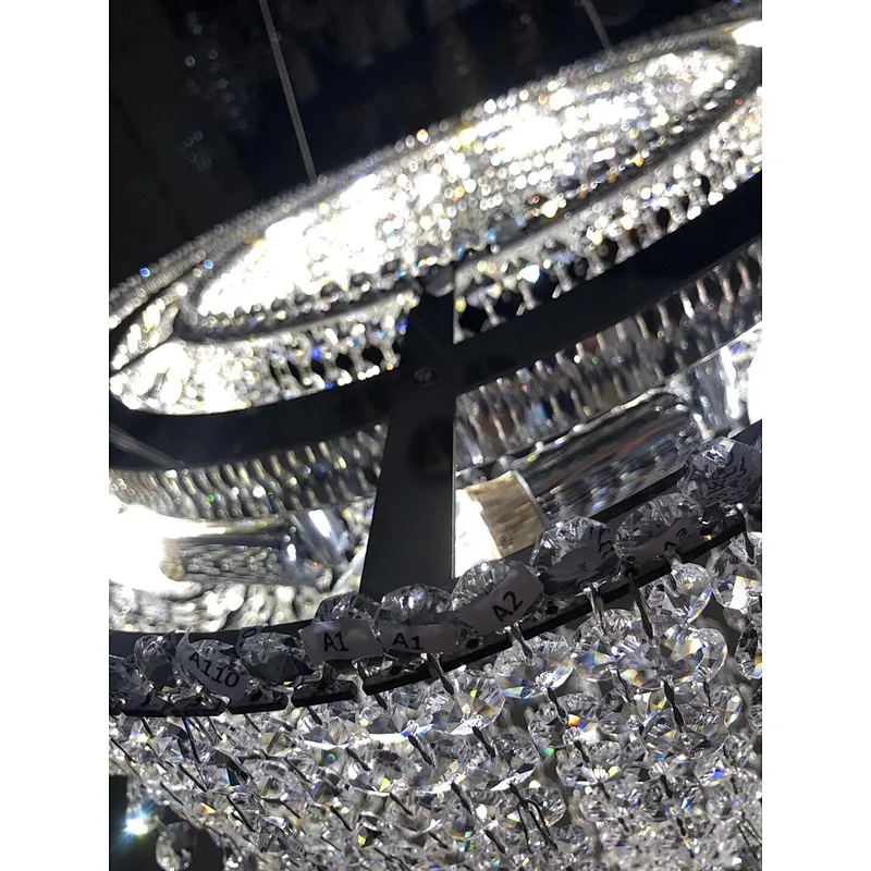 Custom made modern hotel living room luxury new crystal lighting chandelier