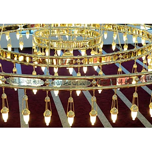 Morocco Lighting Crystal Chandelier Islamic Mosques Custom Designed Copper LED Aluminum 80 Hotel Traditional